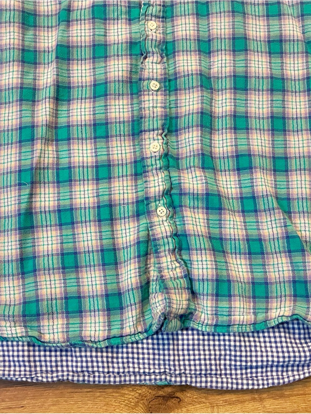 Ralph Lauren Men’s 2XB Big Flannel Plaid Button Down Shirt Blue - Picture 6 of 10